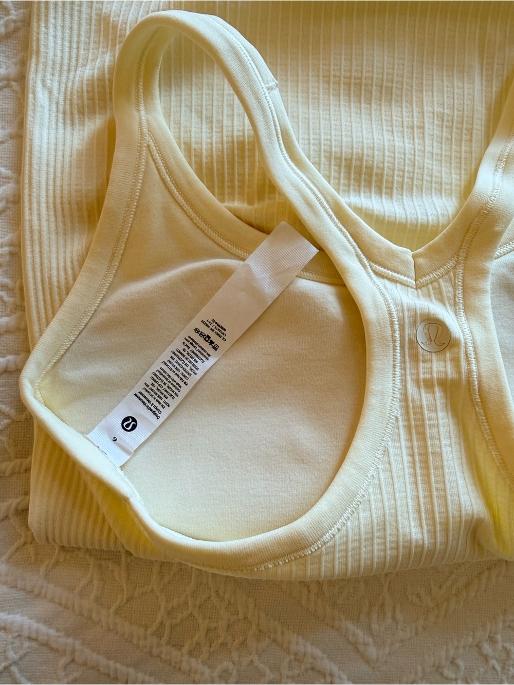 Lululemon Ebb to Street Tank Sundance Yellow Size 6 - Picture 3 of 3